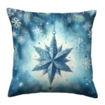 A blue Christmas colorful throw pillow (1)