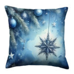 A blue Christmas colorful throw pillow (1)