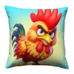 Angry frizzle chicken pillow (2)