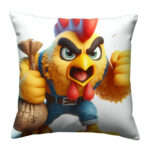 Angry frizzle chicken pillow (2)