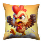Angry frizzle chicken pillow (2)