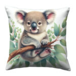 Baby koala colorful throw pillow (2)