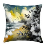 Beautiful Beach colorful throw pillow (1)