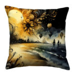 Beautiful Beach colorful throw pillow (1)