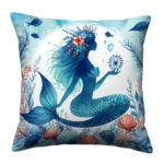 Beautiful mermaid colorful throw pillow (4)