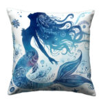 Beautiful mermaid colorful throw pillow (4)