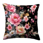 Beautiful pink flower pillow (4)