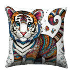 Beautiful tiger colorful throw pillow (2)