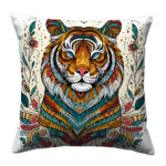 Beautiful tiger colorful throw pillow (2)