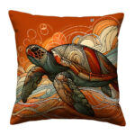 Big turtle colorful throw pillow (2)