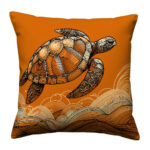 Big turtle colorful throw pillow (2)