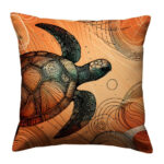 Big turtle colorful throw pillow (2)