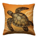 Big turtle colorful throw pillow (2)