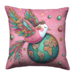 Bird flying over pillow (7)