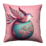 Bird flying over pillow (7)