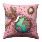 Bird flying over pillow (7)