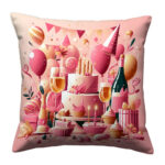 Birthday party colorful throw pillow (3)