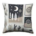 Boho minimalist colorful throw pillow (3)