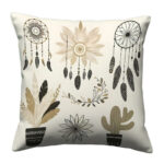 Boho minimalist colorful throw pillow (3)