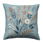 Botanical boho colorful throw pillow (1)