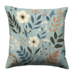 Botanical boho colorful throw pillow (1)