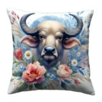 Buffalo head colorful throw pillow (3)