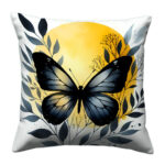 Butterfly silhouette colorful throw pillow (2)