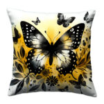 Butterfly silhouette colorful throw pillow (2)