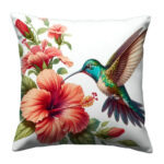 Colibri and flower Hummingbird pillow (4)