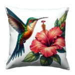 Colibri and flower Hummingbird pillow (4)