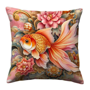 Colorful Goldfish Colorful Throw Pillow