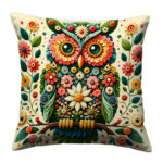 Creative artwork featuring an owl pillow (1)