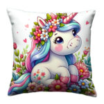 Cute Cartoon Unicorn colorful throw pillow (2)