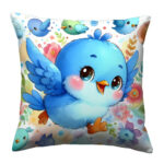 Cute blue bird pillow (1)