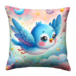 Cute blue bird pillow (1)