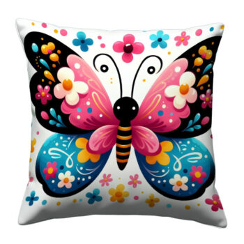 Cute Butterfly Colorful Throw Pillow