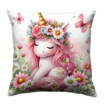 Cute floral unicorn pillow (2)