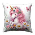 Cute floral unicorn pillow (2)