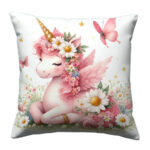 Cute floral unicorn pillow (2)