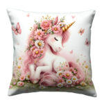 Cute floral unicorn pillow (2)