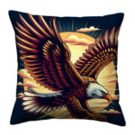Cute flying eagle colorful throw pillow (3)