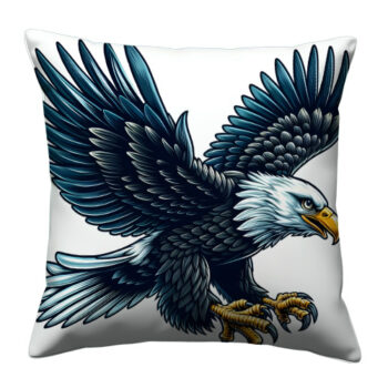 Cute Flying Eagle Colorful Throw Pillow