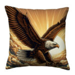 Cute flying eagle colorful throw pillow (3)