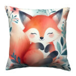 Cute fox colorful throw pillow (1)
