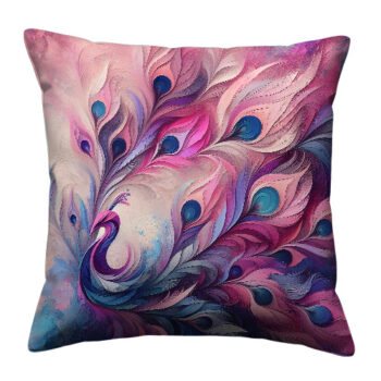 Designer Peacock Pillow