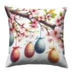 Easter eggs colorful throw pillow (2)