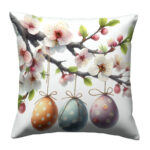 Easter eggs colorful throw pillow (2)