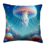Fantasy jellyfish colorful throw pillow (5)
