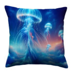Fantasy jellyfish colorful throw pillow (5)