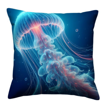 Fantasy Jellyfish Colorful Throw Pillow